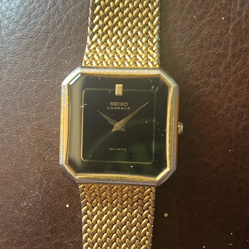Seiko Lassale Gold and Black Men's Watch